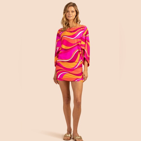 Trina Turk Other - Trina Turk Women’s Standard Vivid Vista Swim Tunic S Retro Groovy Summer Resort